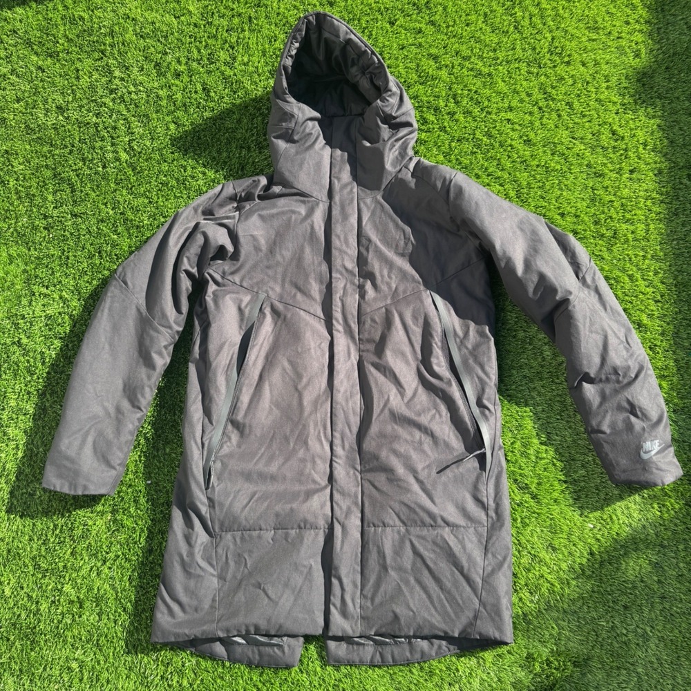 Nike AeroLoft Mens Medium 2-in-1 Down Fill Parka Jacket Black 863730-010
